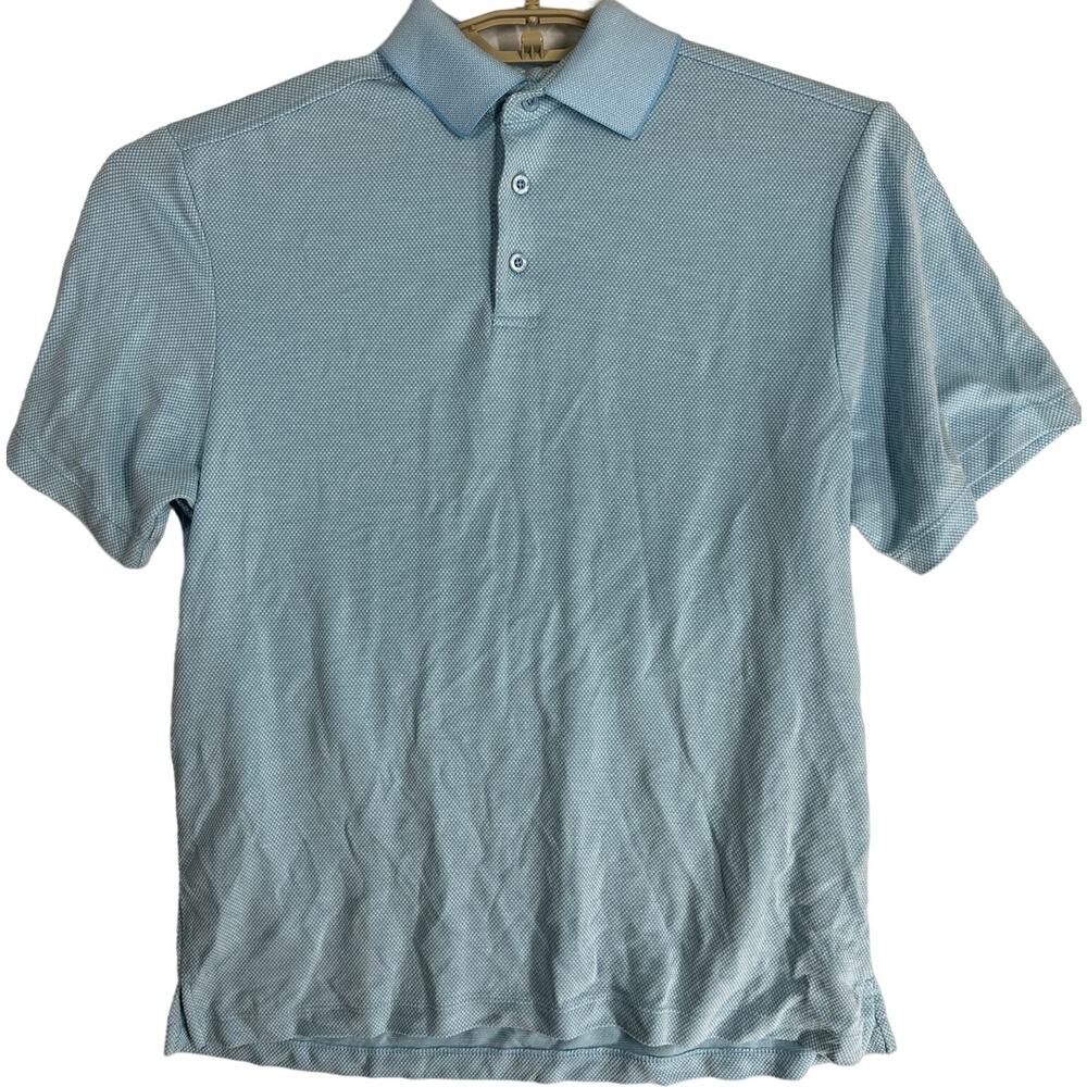 Bahama Bay Club Polo Shirt Men Size M Blue Short Sleeve Modal Blend Minimalist
